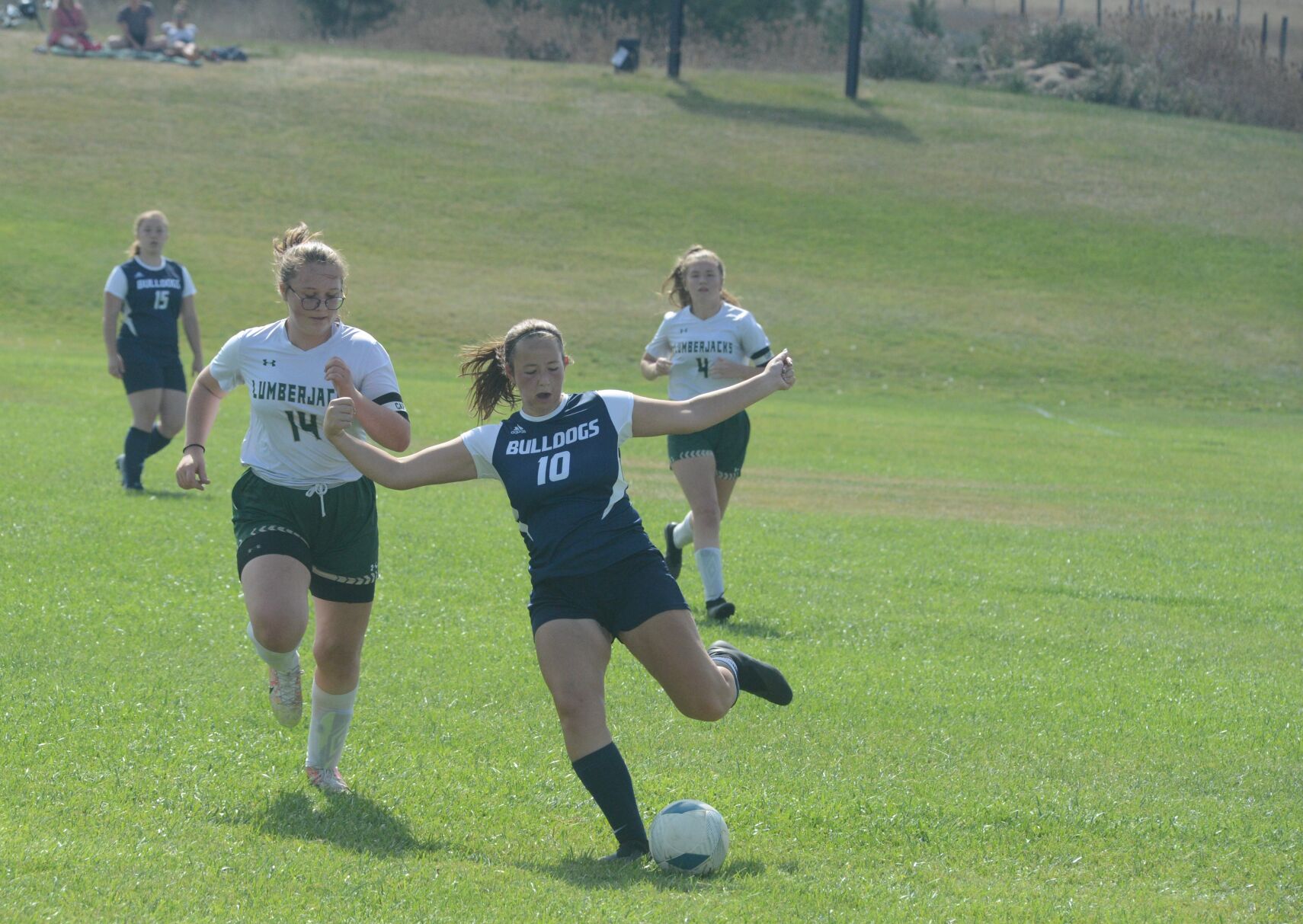 Girls soccer game photo